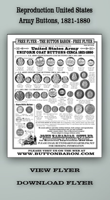 Reproduction United States - Army Buttons, 1821 - 1880
