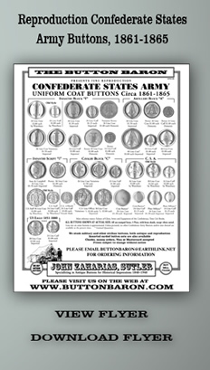 Reproduction Confederate States Army Buttons - Arny Buttons, 1861 - 1865